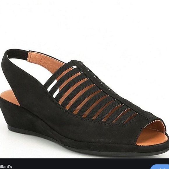 Gentle Souls Lee Slingback Wedge Black 